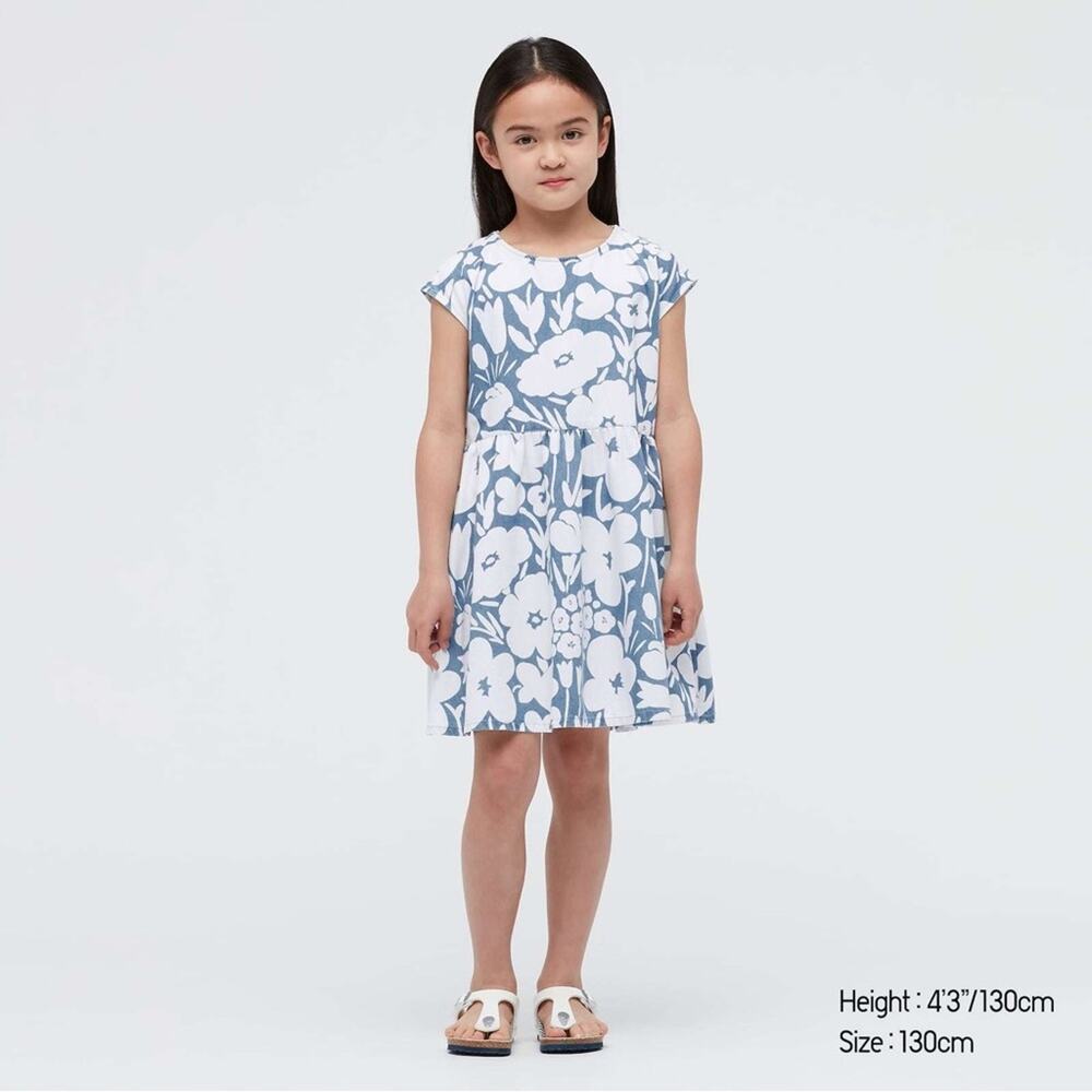 Uniqlo x Marimekko cotton A line floral dress 9-10 yr